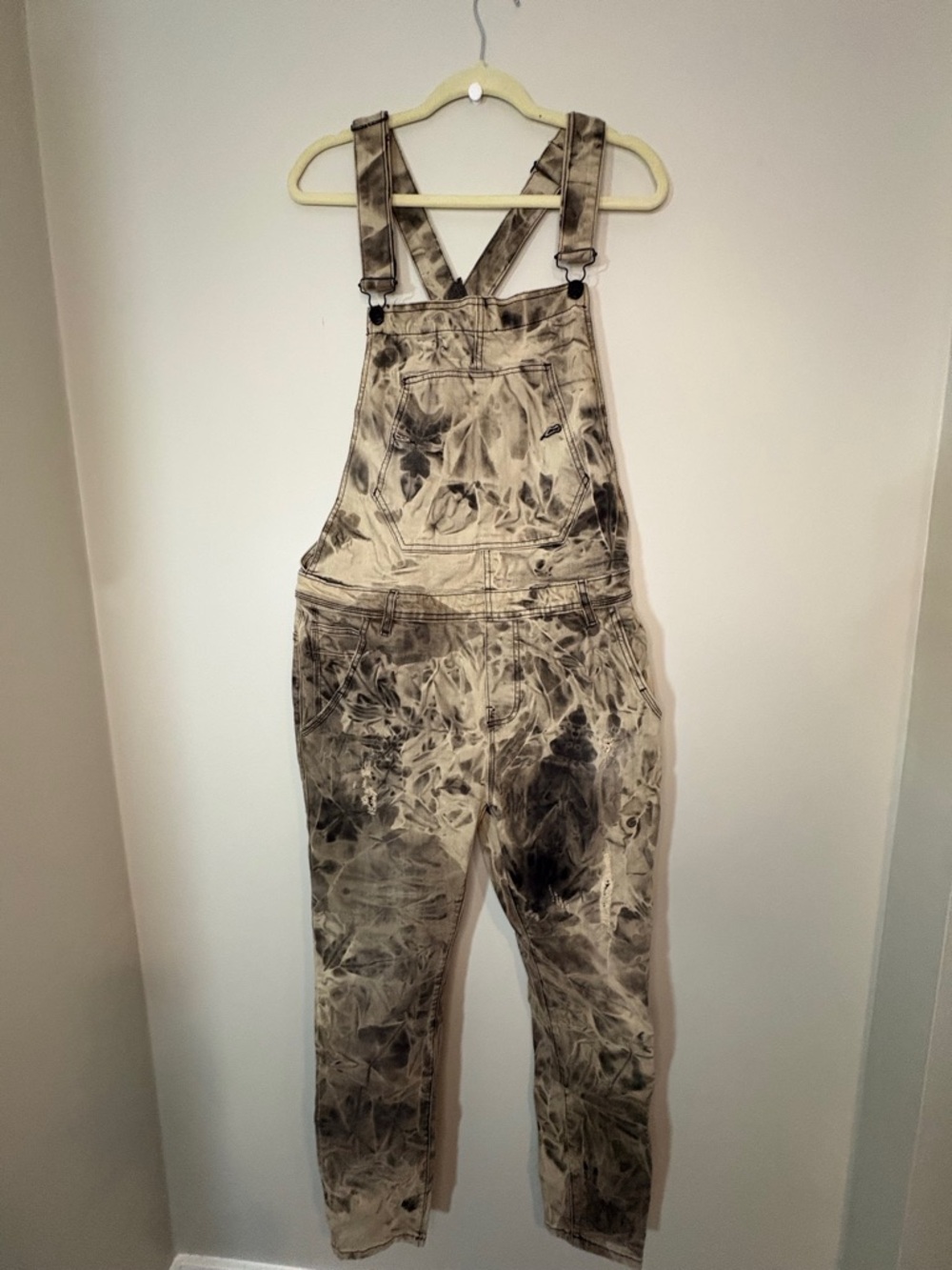 Zara Man Acid Wash Denim Overalls Size L